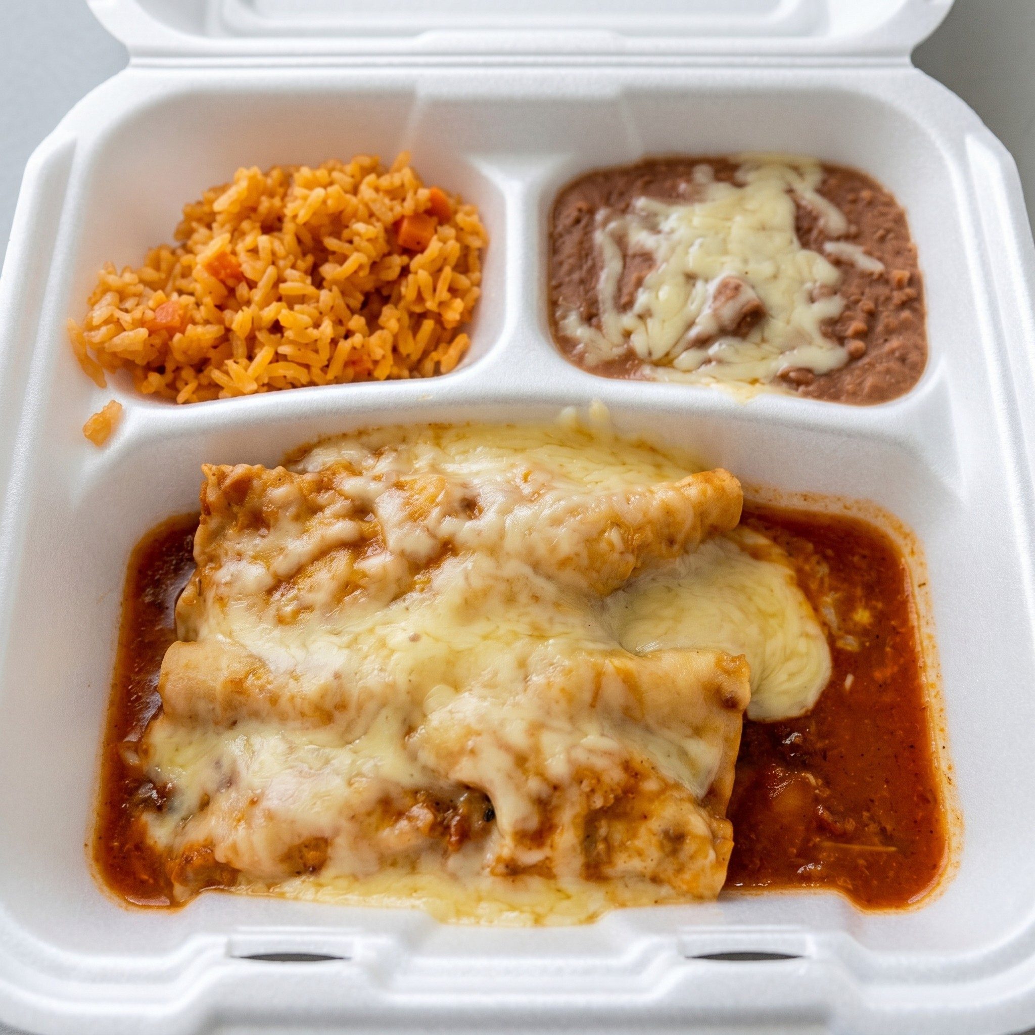 Lunch - Enchiladas.