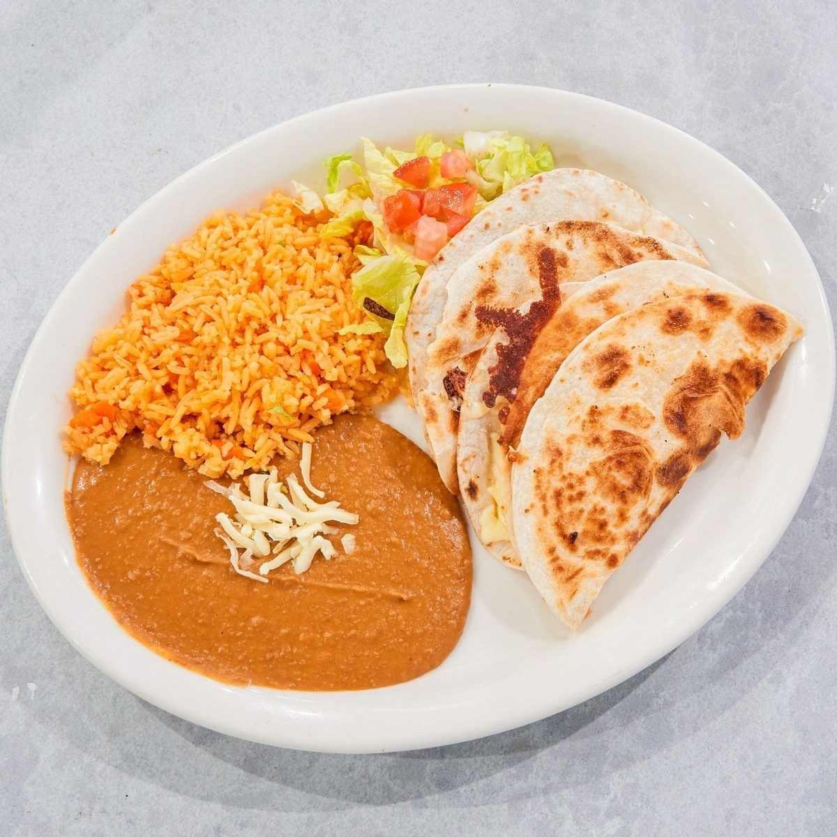 Quesadilla Plate Dinner.