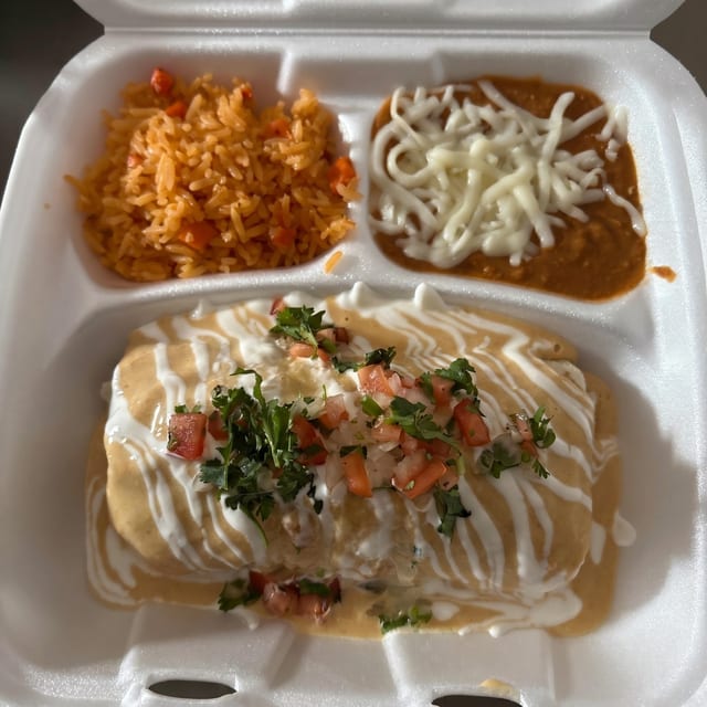 Lunch - Wet Burrito.